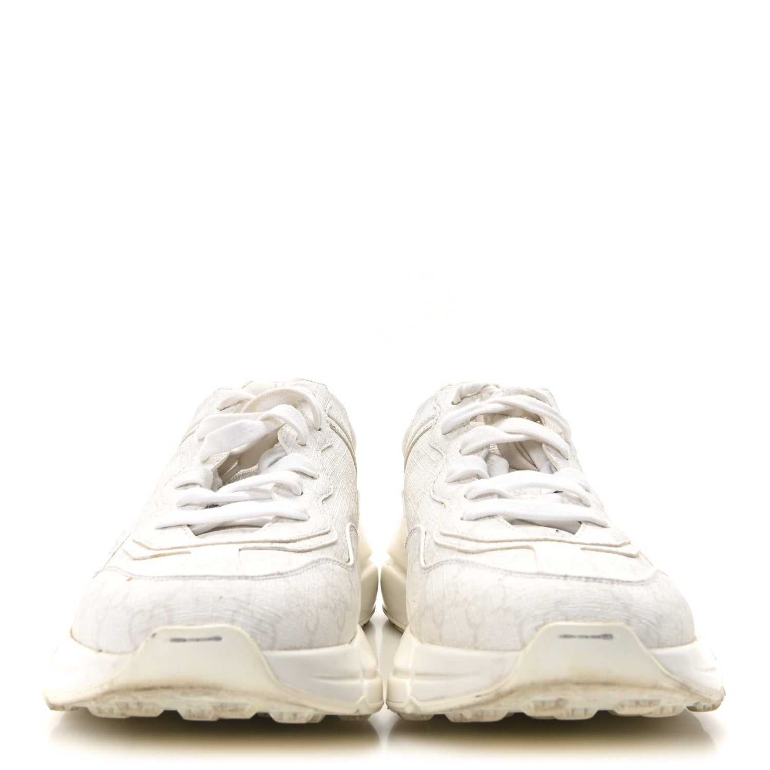 Gucci GG Supreme Monogram Womens Rhyton Sneakers 39.5 White 6 of 18