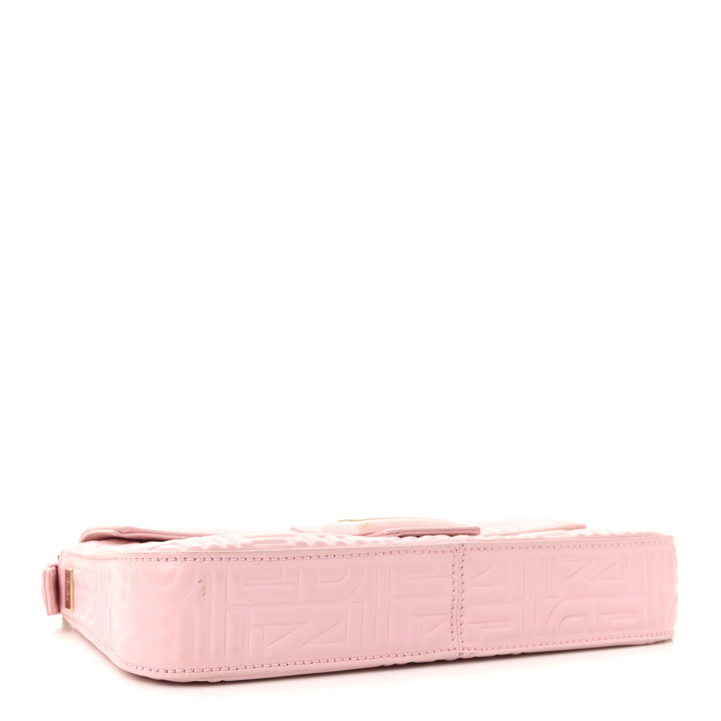 Nappa Logo Embossed Baguette Pink