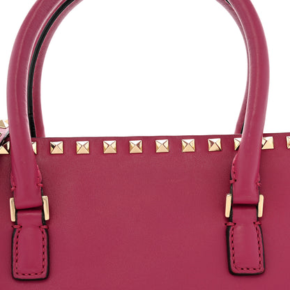 Valentino Garavani Vitello Rockstud Tote Deep Cyclamin 8 of 13