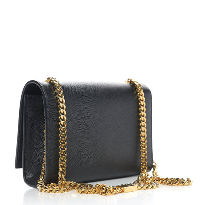 Saint Laurent Grain De Poudre Small Monogram Kate Satchel Black 2 of 8