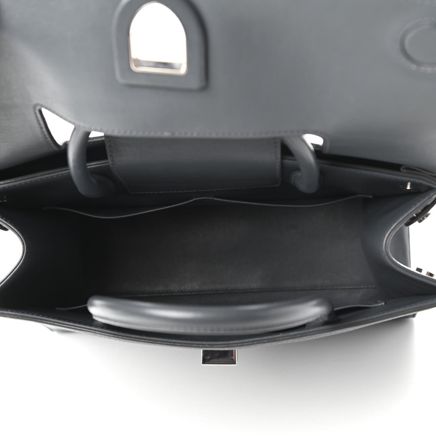 Grained Calfskin Medium Diorever Flap Grey