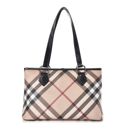 Burberry Supernova Check Stanton Tote Black 1 of 20