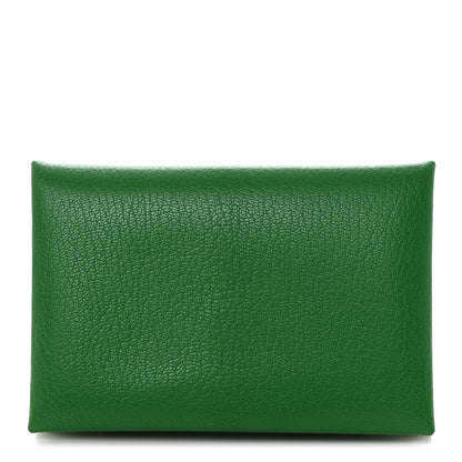 Hermes Chevre Mysore Calvi Card Case Vert Vertigo 1 of 8