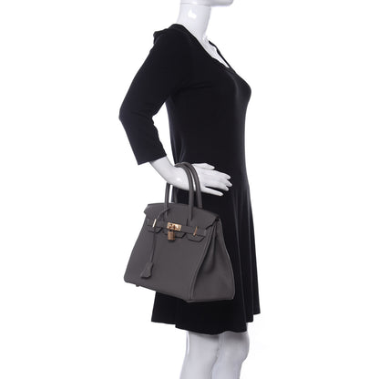 Hermes Togo Birkin 30 Etain 4 of 14