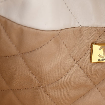 Chanel Shiny Calfskin Quilted Small Chanel 22 White 8 of 12