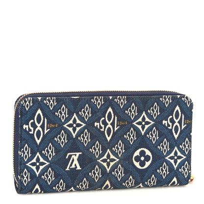 Louis Vuitton Jacquard Since 1854 Zippy Wallet Blue 3 of 11