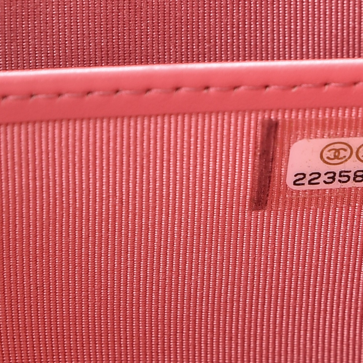 Caviar Chevron Large Gusset Zip Around Wallet Pink