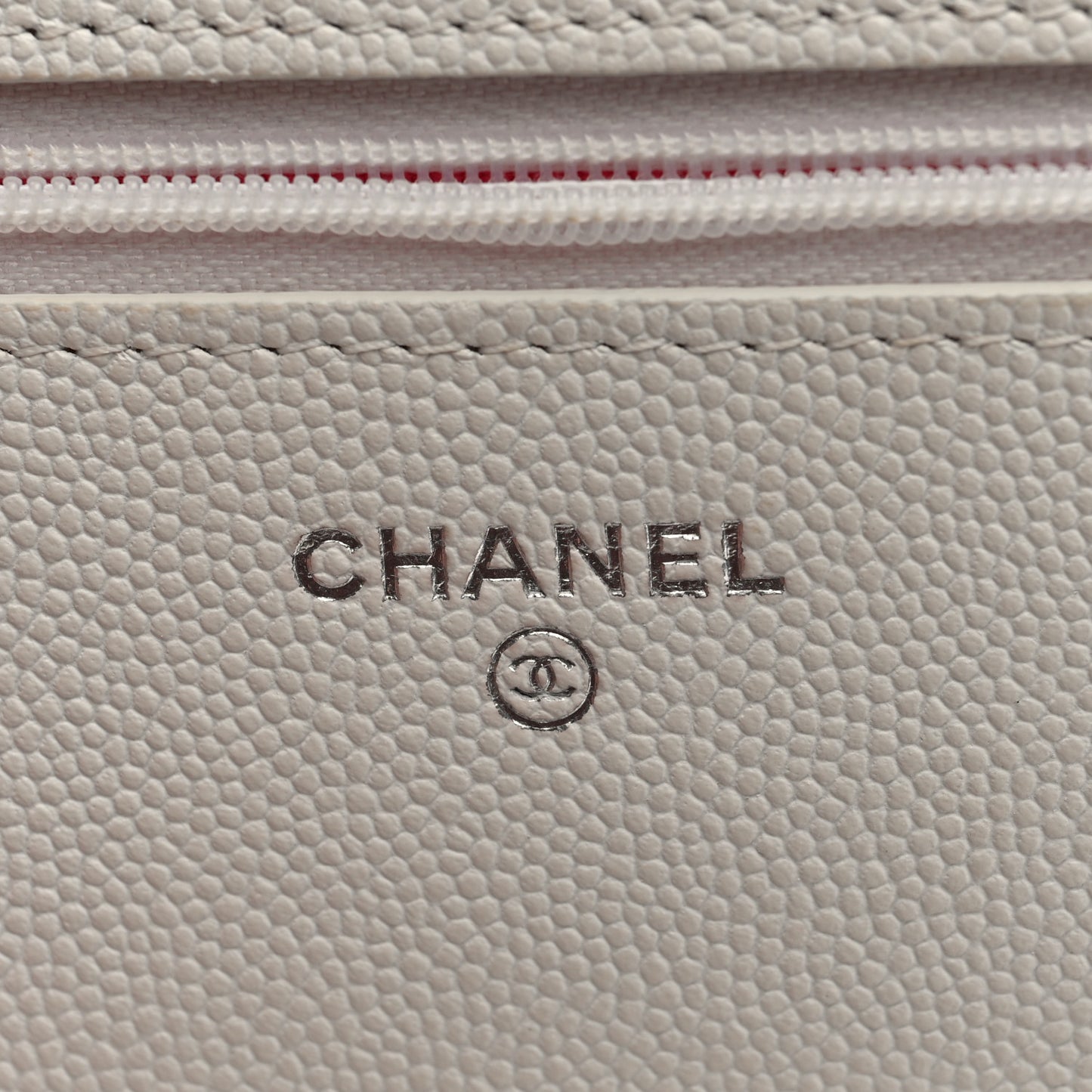 Caviar Quilted Chanel 19 Wallet on Chain WOC White Pink