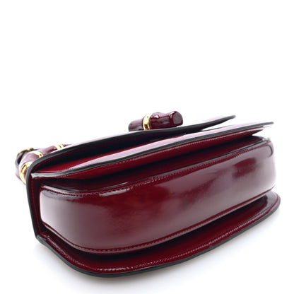 Gucci Shiny Polished Calfskin Medium Bamboo Diva Rosso Ancora Red 5 of 10