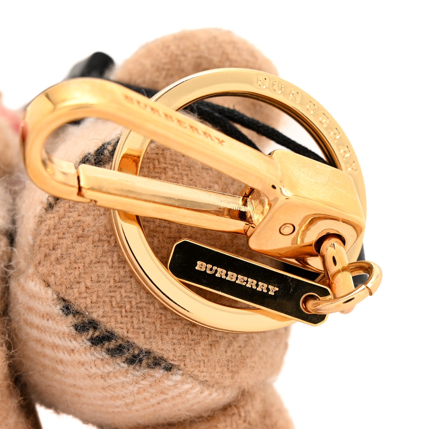 Cashmere Check Thomas Bear Keychain Charm