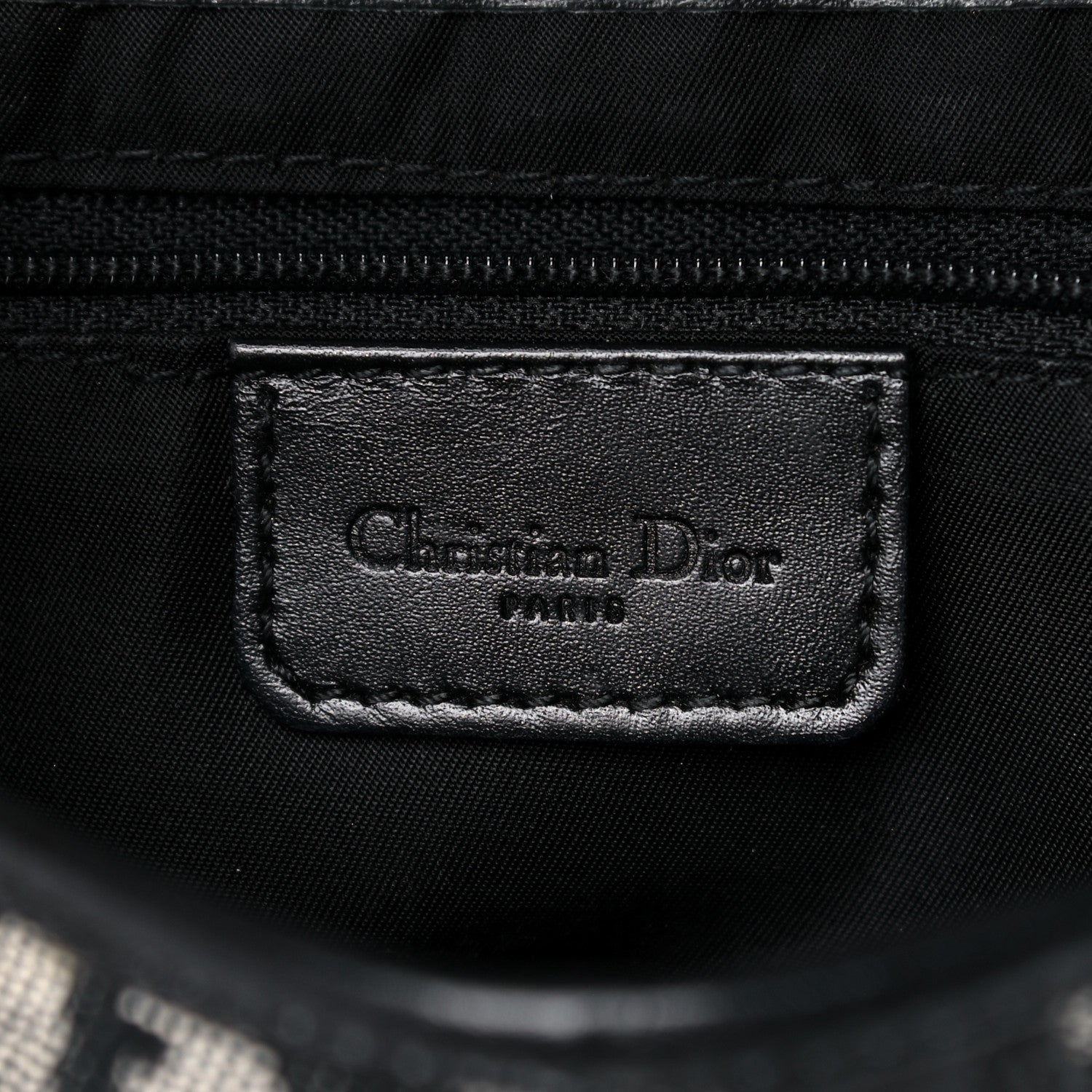 Christian Dior Monogram Saddle Bag Black 6 of 14