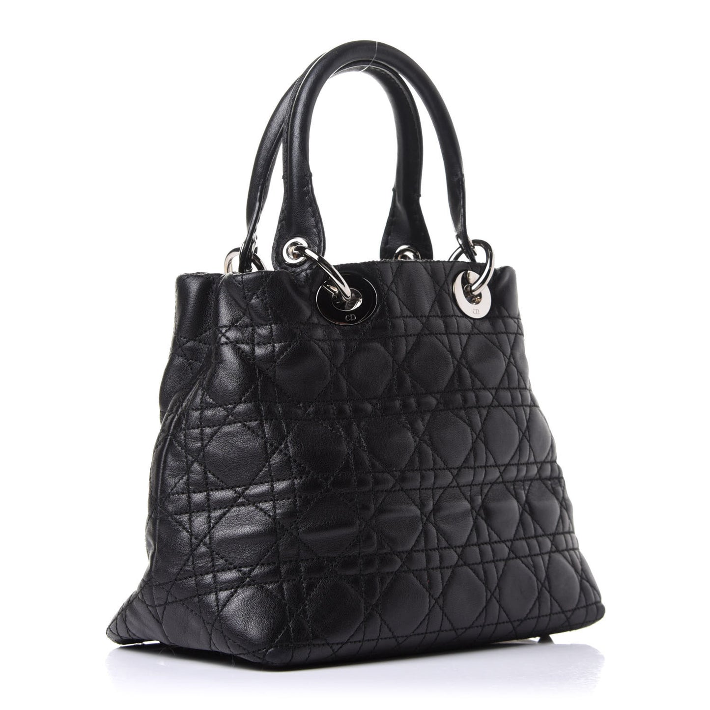 Lambskin Cannage Small Soft Lady Dior Tote Black