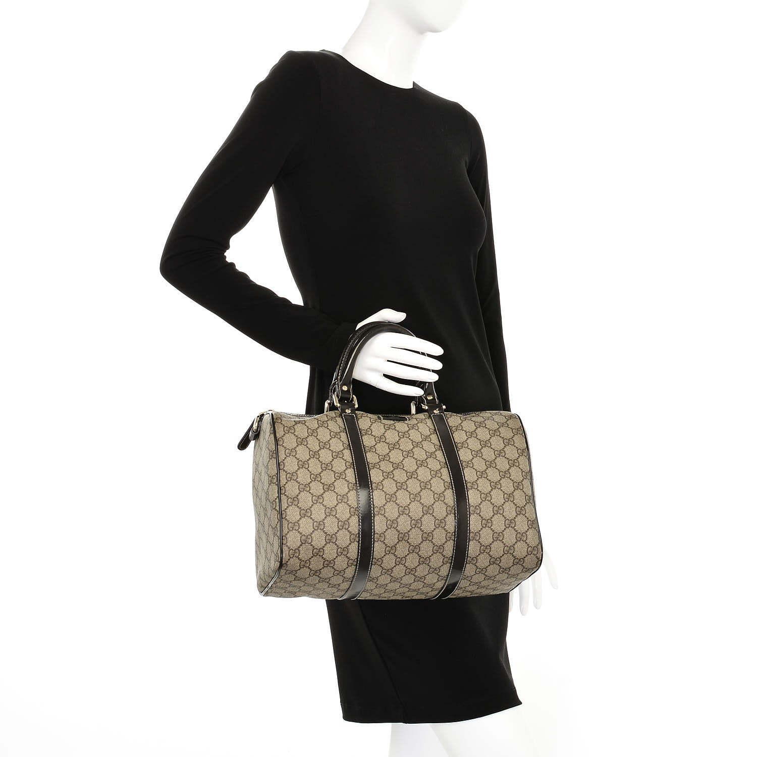 Gucci GG Plus Monogram Medium Joy Boston Dark Brown 2 of 10