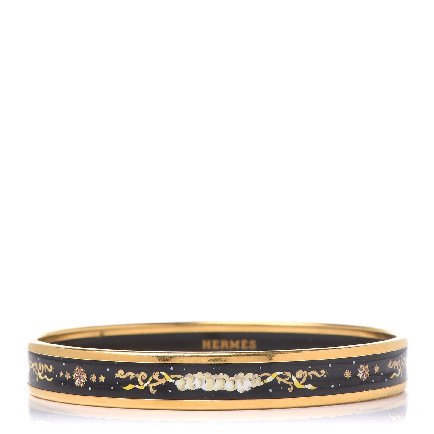 Enamel Printed Celestial Mythology Narrow Bracelet 70 Black