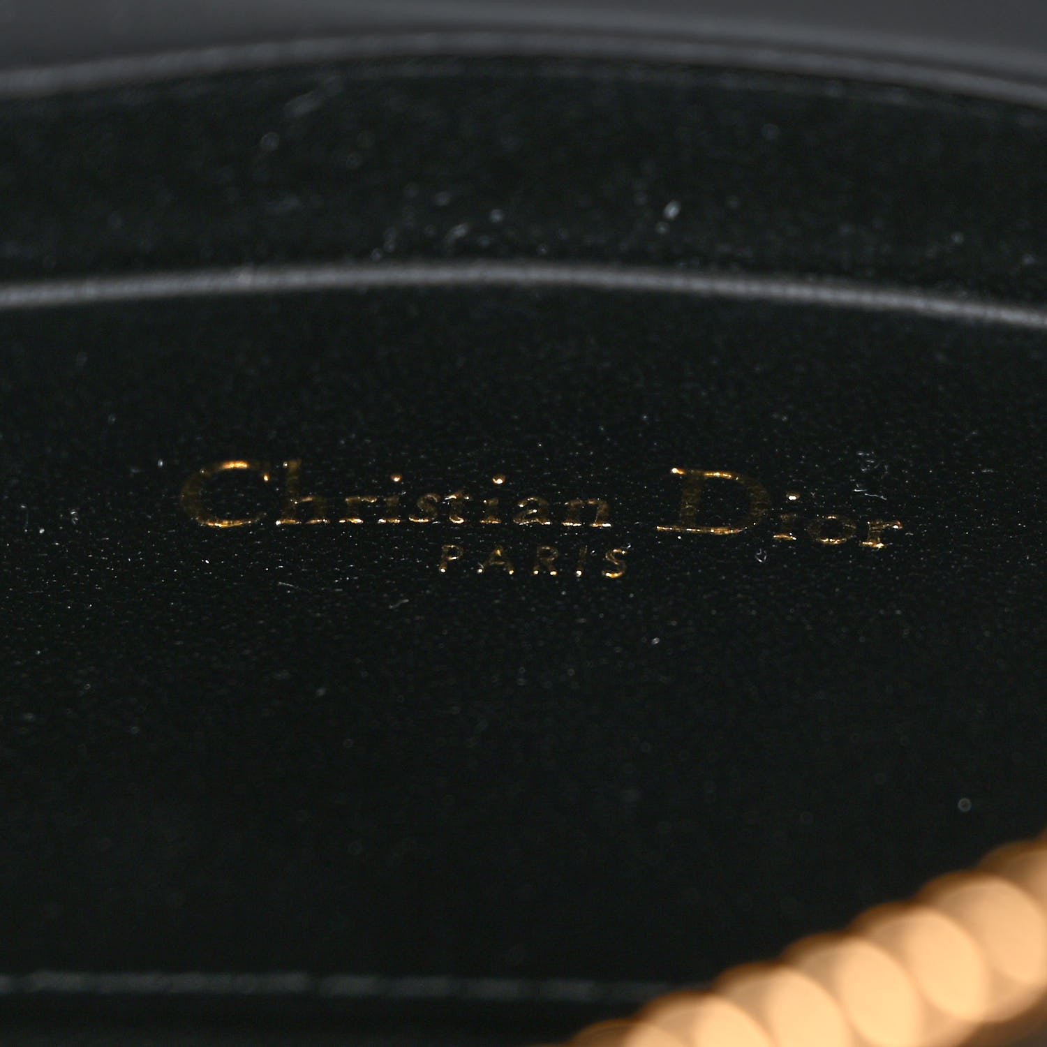 Christian Dior Patent Cannage Caro Zipped Pouch With Chain Black 7 of 10