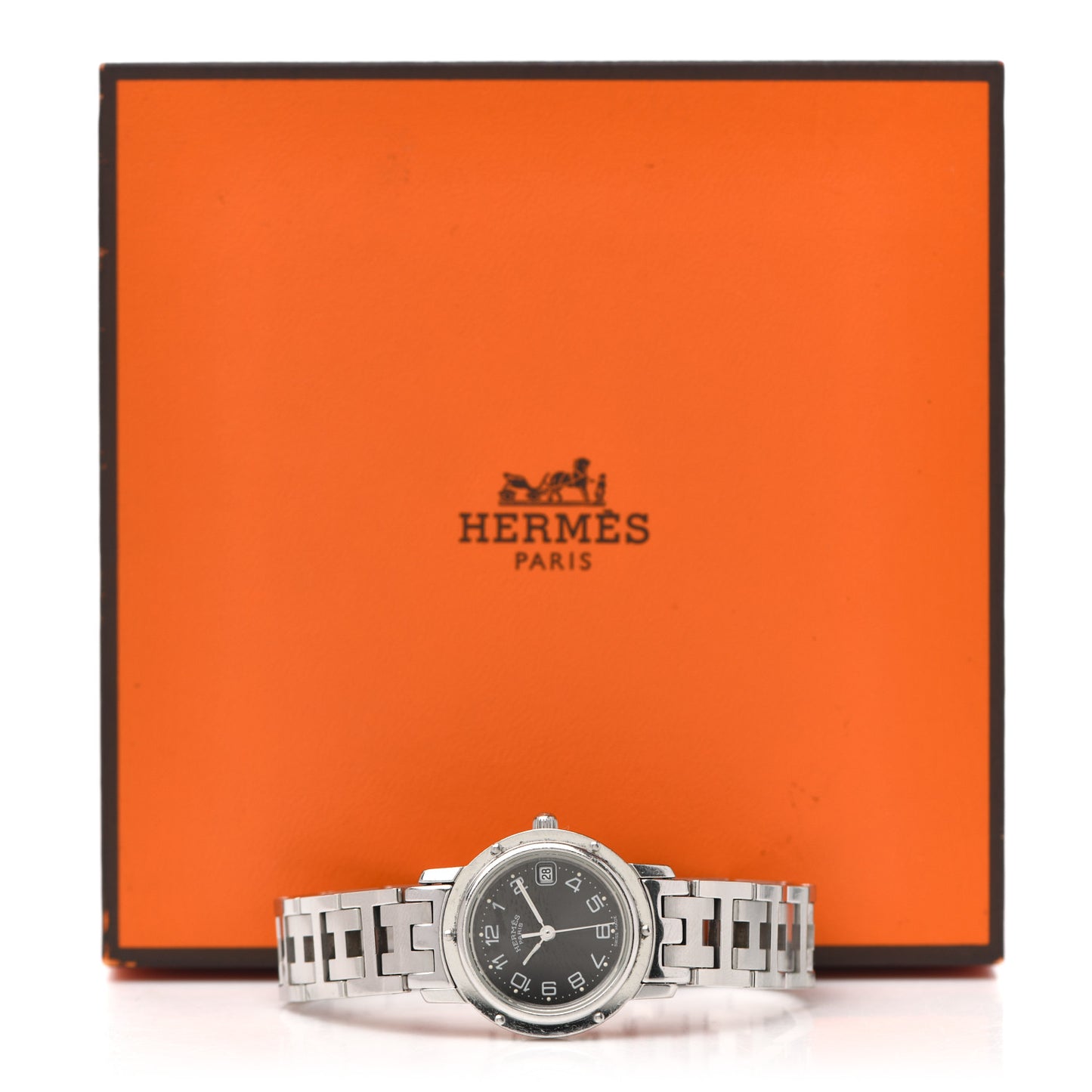 Stainless Steel 24mm Clipper Quartz Watch Black