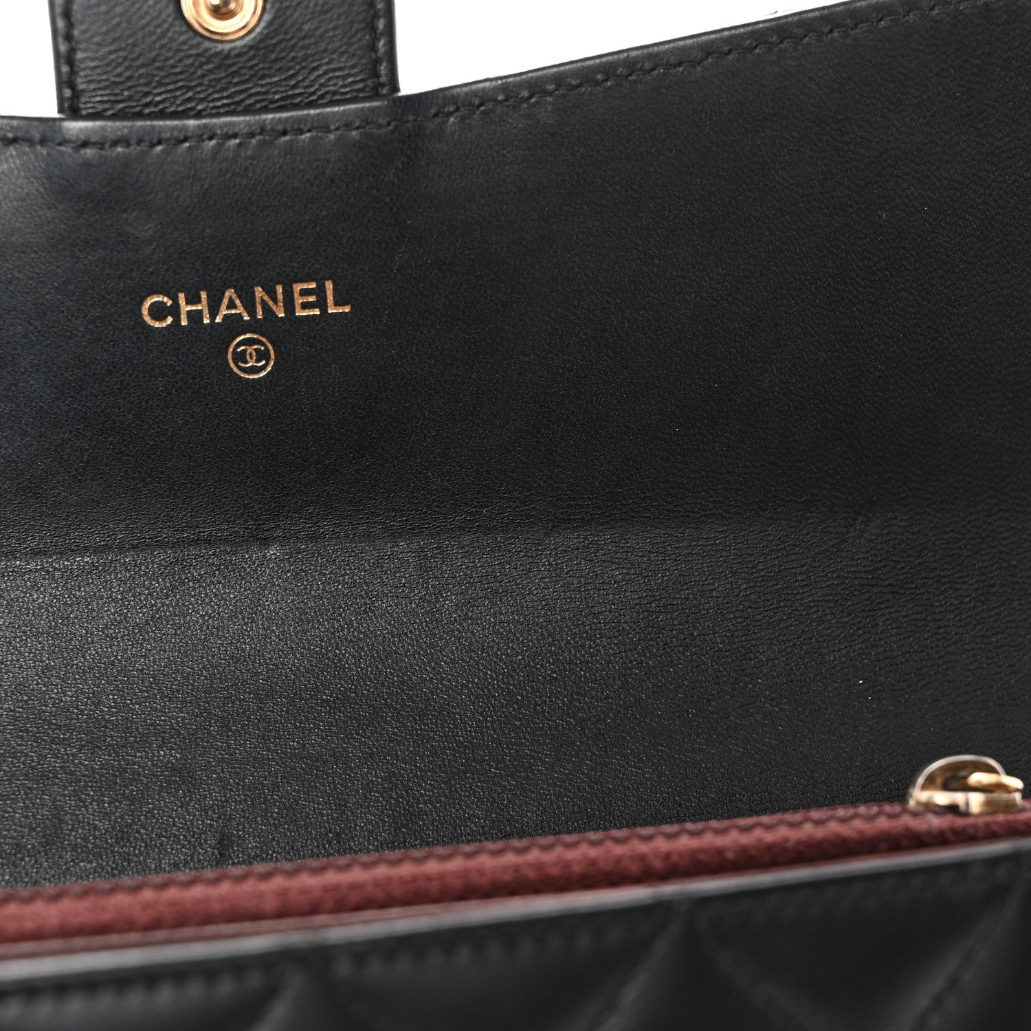 Chanel Lambskin Quilted Large Flap Gusset Wallet Black 12 of 19