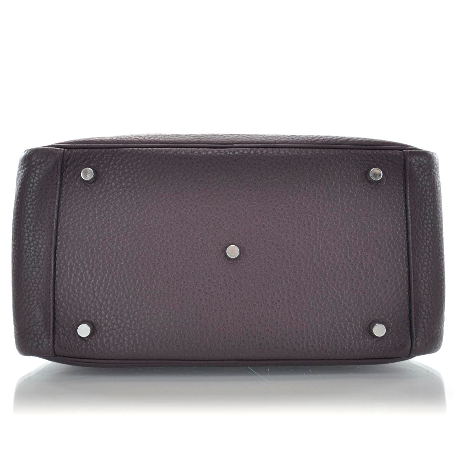 Hermes Taurillon Clemence Lindy 30 Prune 6 of 10