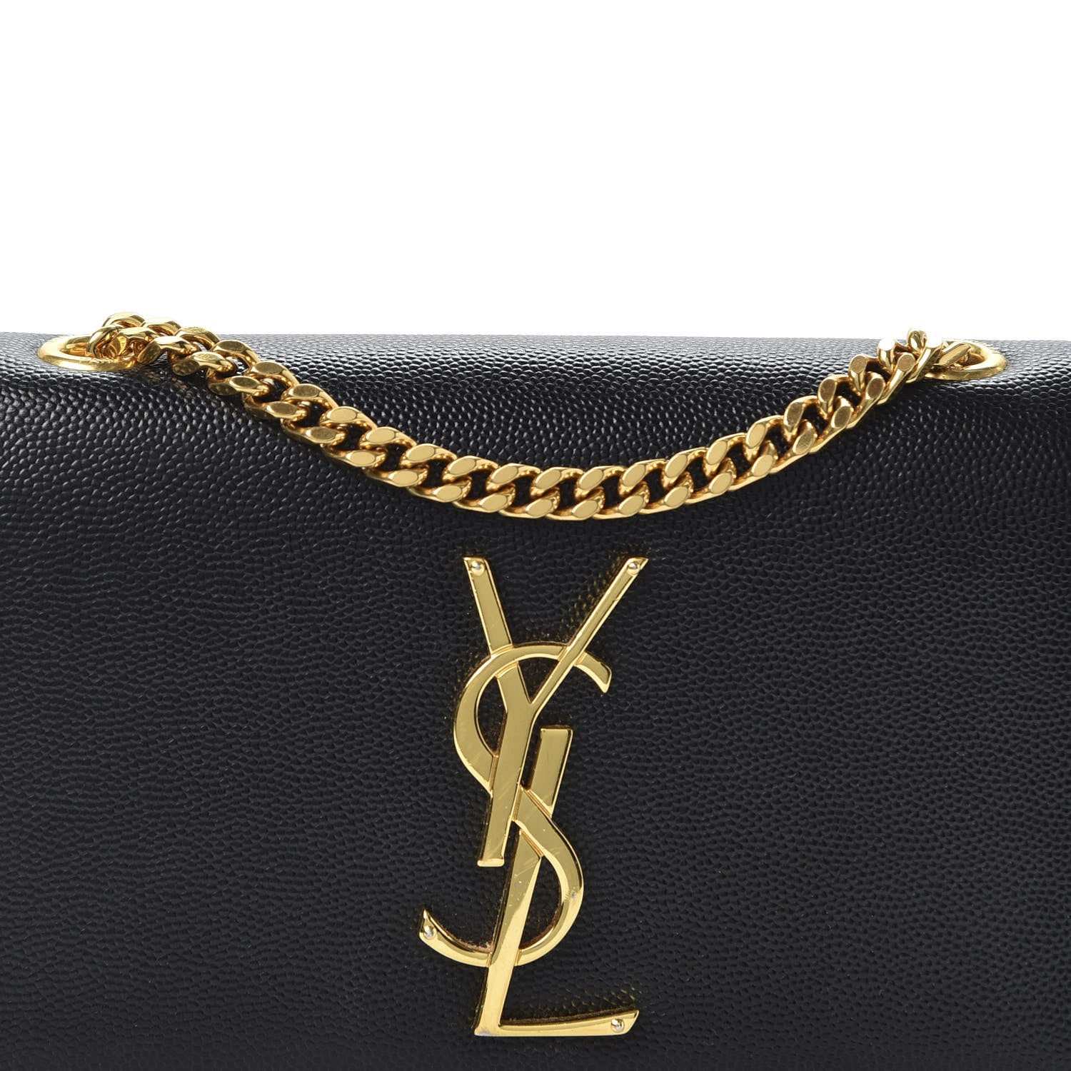 Saint Laurent Grain De Poudre Small Monogram Kate Satchel Black 9 of 9