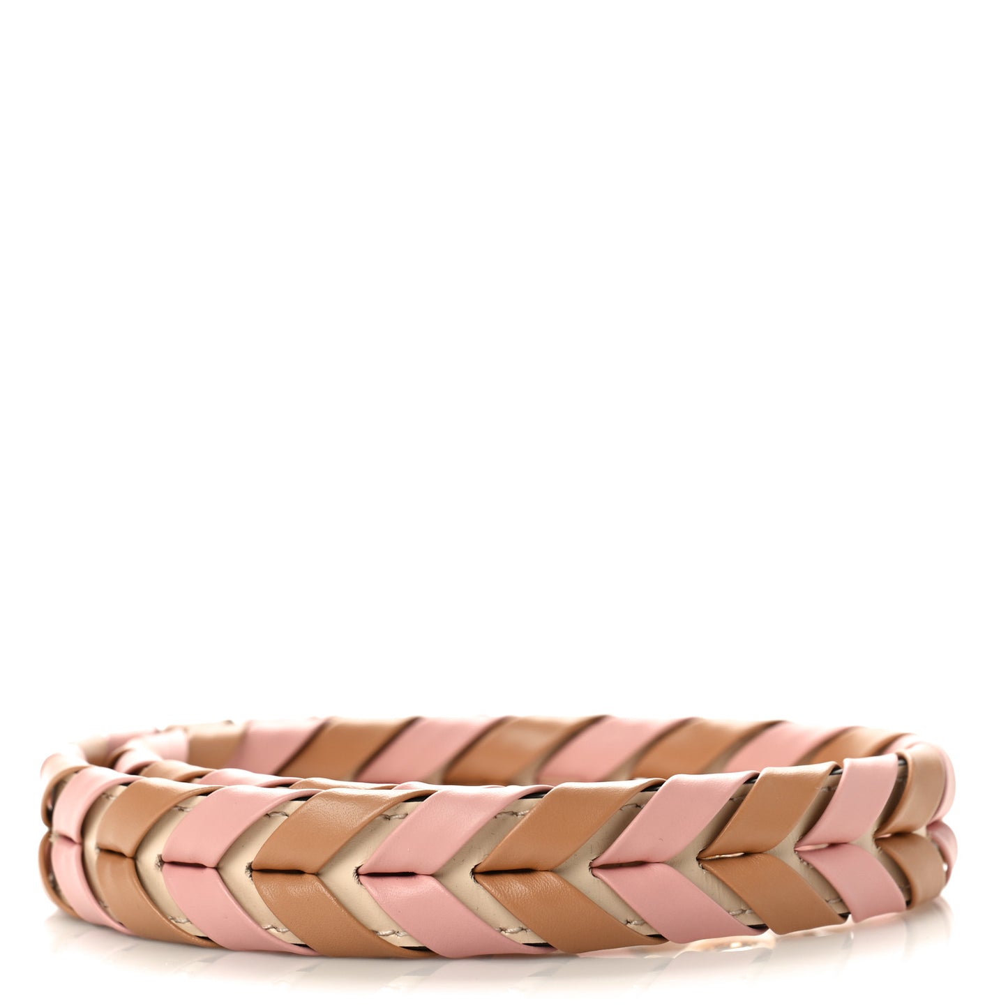 Calfskin Braided Croisette Shoulder Strap Rose