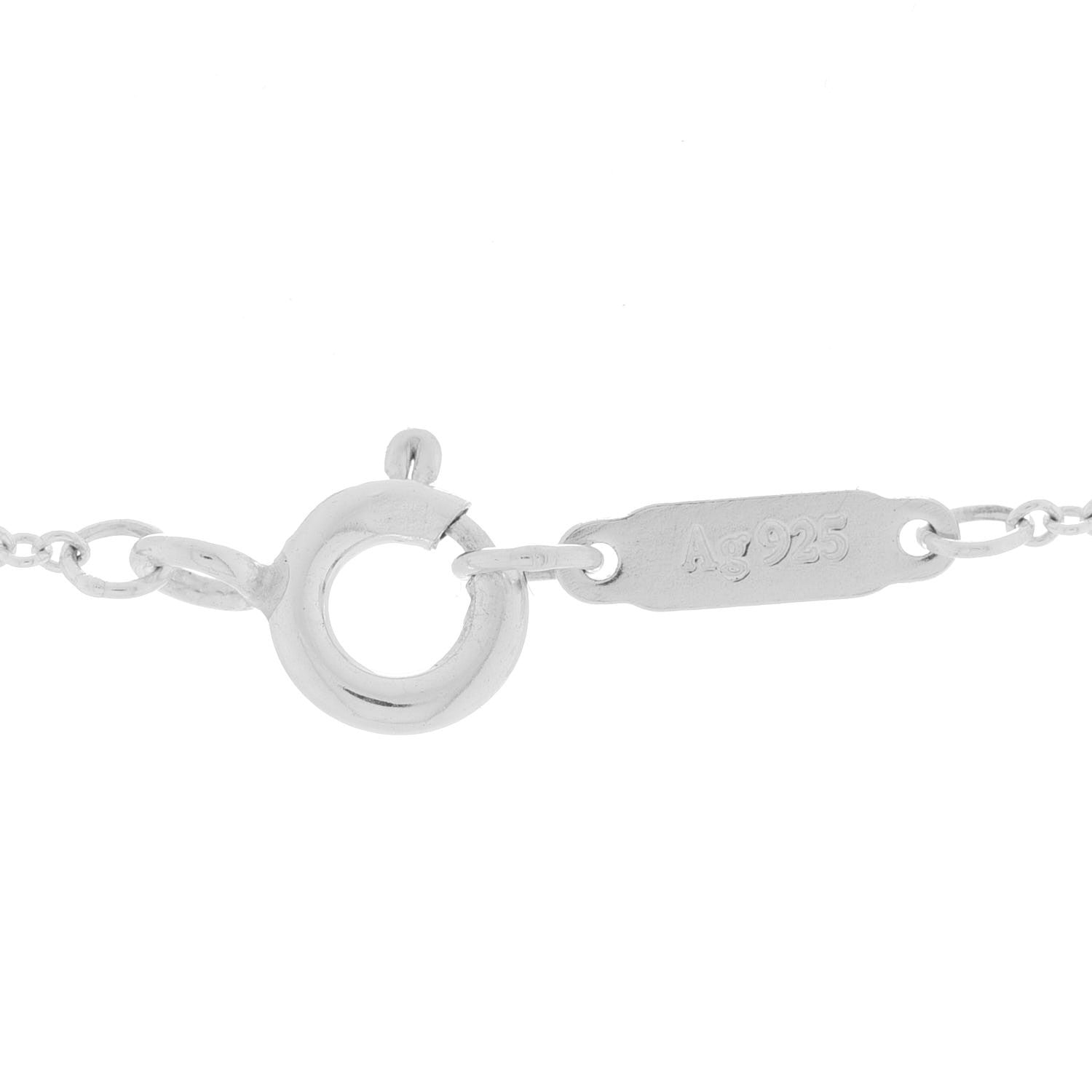 Tiffany Sterling Silver Diamond Knot Key Pendant Necklace 5 of 7