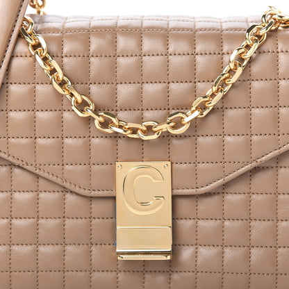 Celine Calfskin Quilted Medium C Bag Camel 18 of 19