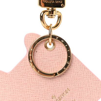 Louis Vuitton Monogram Fun Face Cat Bag Charm Rose Pale 4 of 5