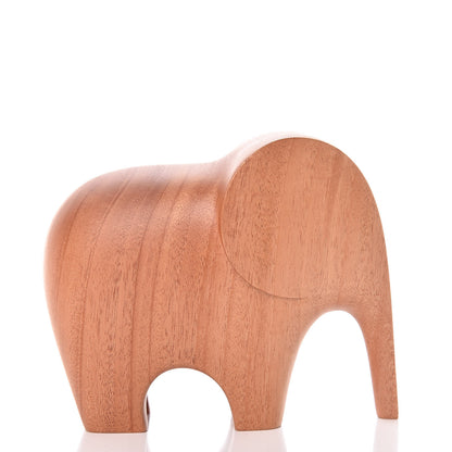 Hermes Mahogany Wood Elephant Lao Paperweight Naturel 7 of 13