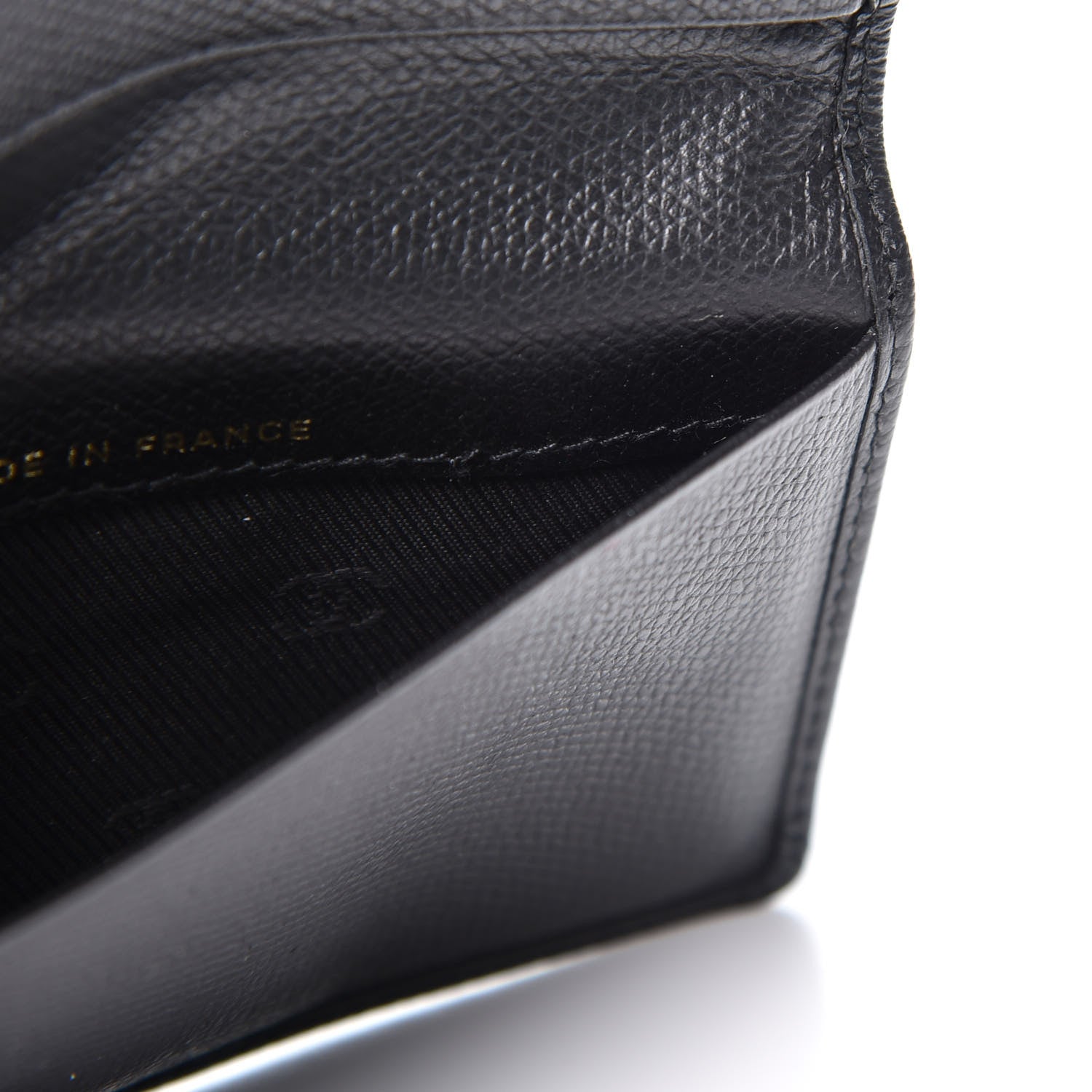 Chanel Grained Calfskin CC Button Card Holder Black 5 of 11