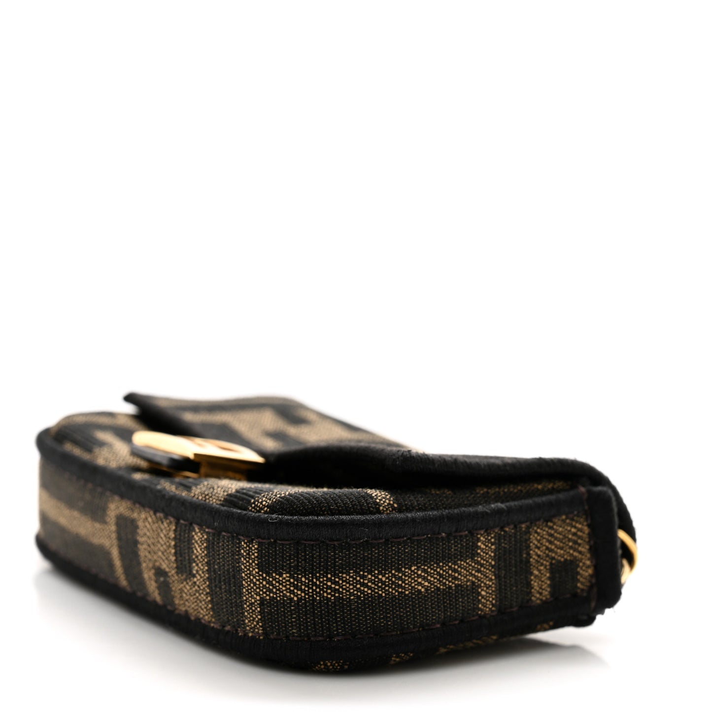 Fabric Jacquard FF 1974 Nano Baguette Charm Tobacco Moro Black