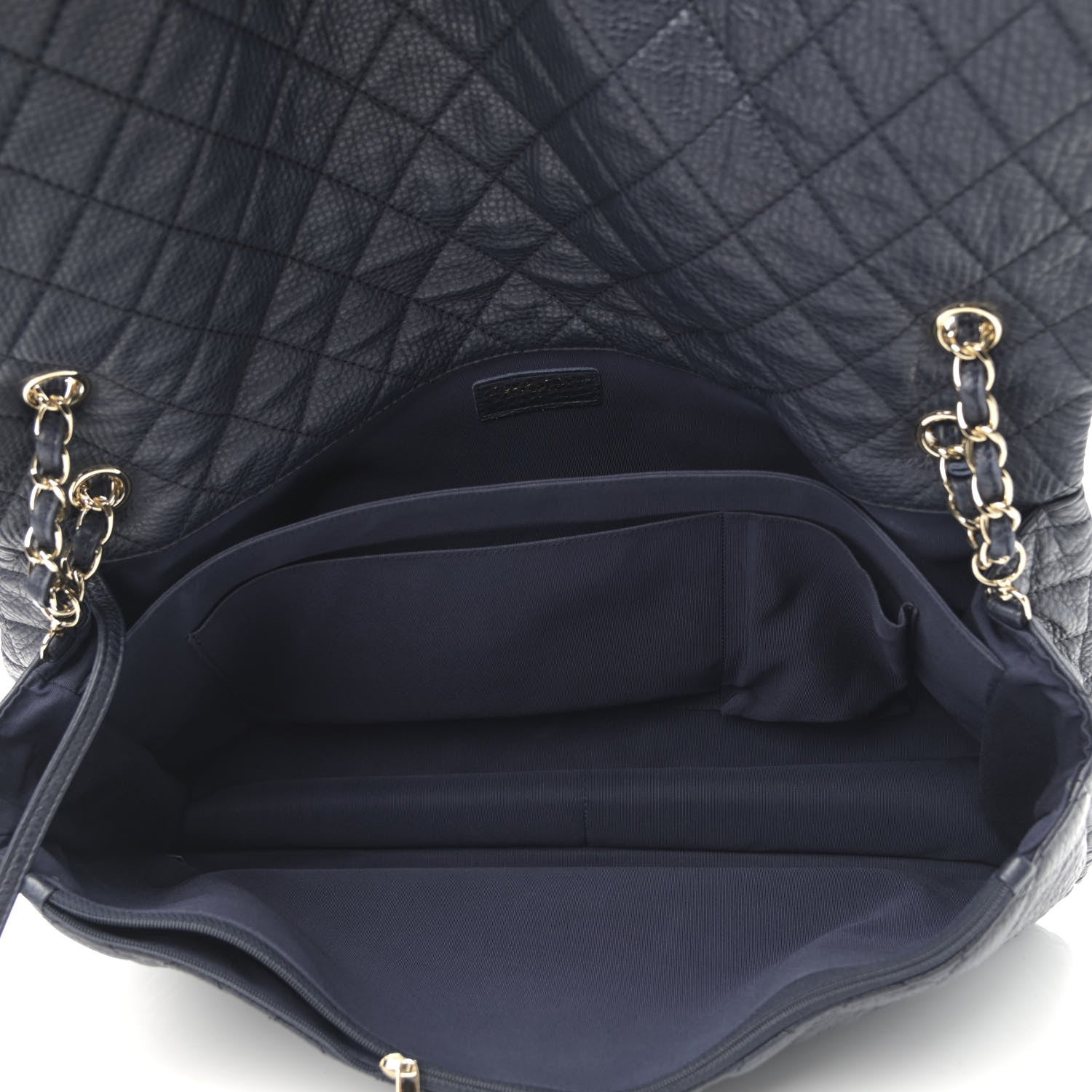 Chanel Calfskin Quilted XXL Travel Flap Bag Navy 5 of 12