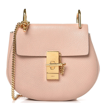 Chloe Grained Lambskin Mini Drew Shoulder Bag Cement Pink 1 of 9
