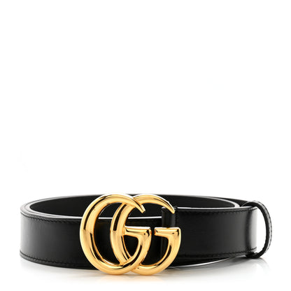 Gucci Plutone Calfskin Double G 30mm Belt 80 32 Black 1 of 8