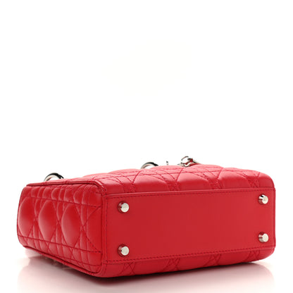 Christian Dior Lambskin Cannage Mini Lady Dior Geranium 4 of 10
