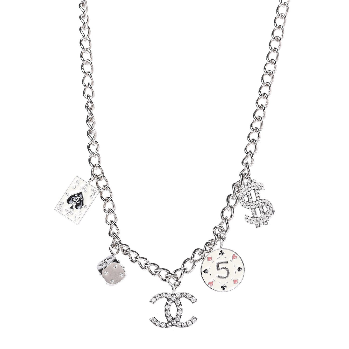Crystal Wynn Exclusive Lucky Charm Necklace Silver
