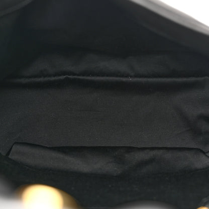 Saint Laurent Lambskin Quilted Medium Loulou Puffer Monogram Chain Satchel Black 5 of 10
