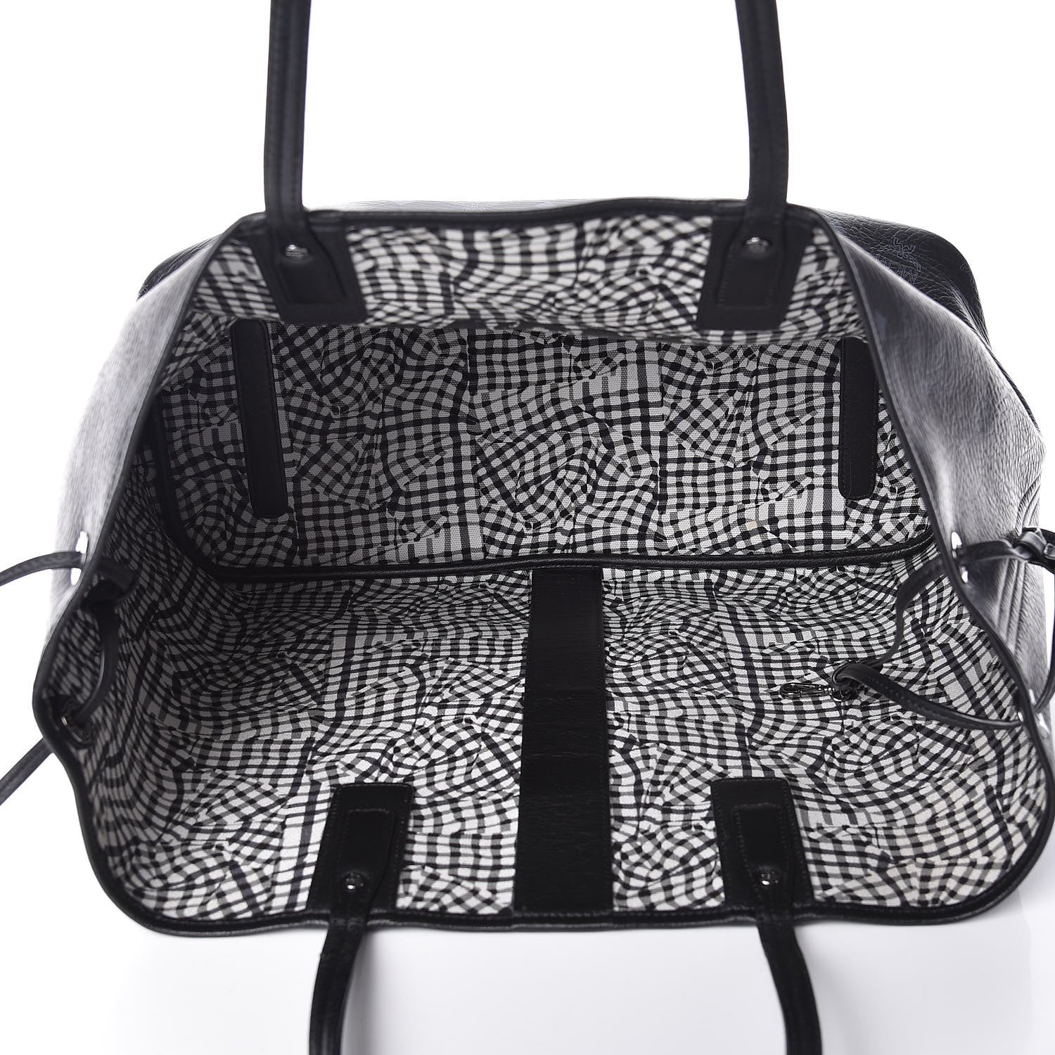 MCM Visetos Large Liz Reversible Shopper Tote Black 8 of 22