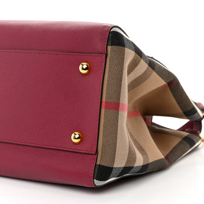 Burberry Grainy Calfskin House Check Small Canterbury Mahogany Red 11 of 13