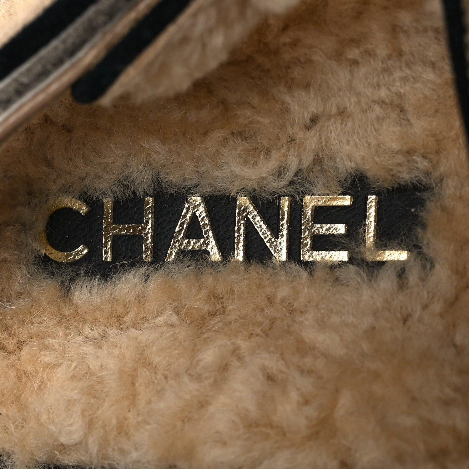 Chanel Calf Hair Suede Shearling Dad Sandals 38 Beige 6 of 7