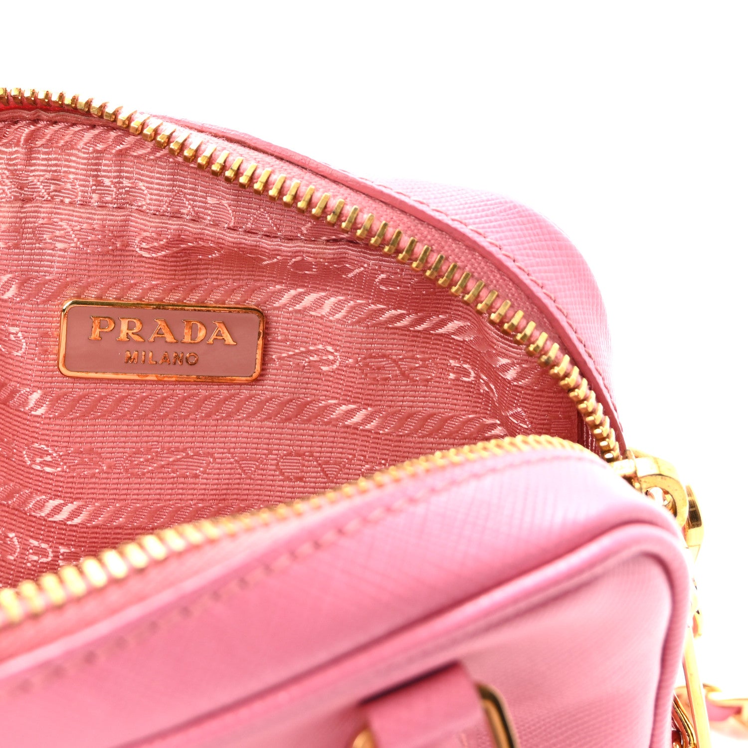 Prada Saffiano Lux Mini Top Handle Crossbody Bag Geranio 6 of 9