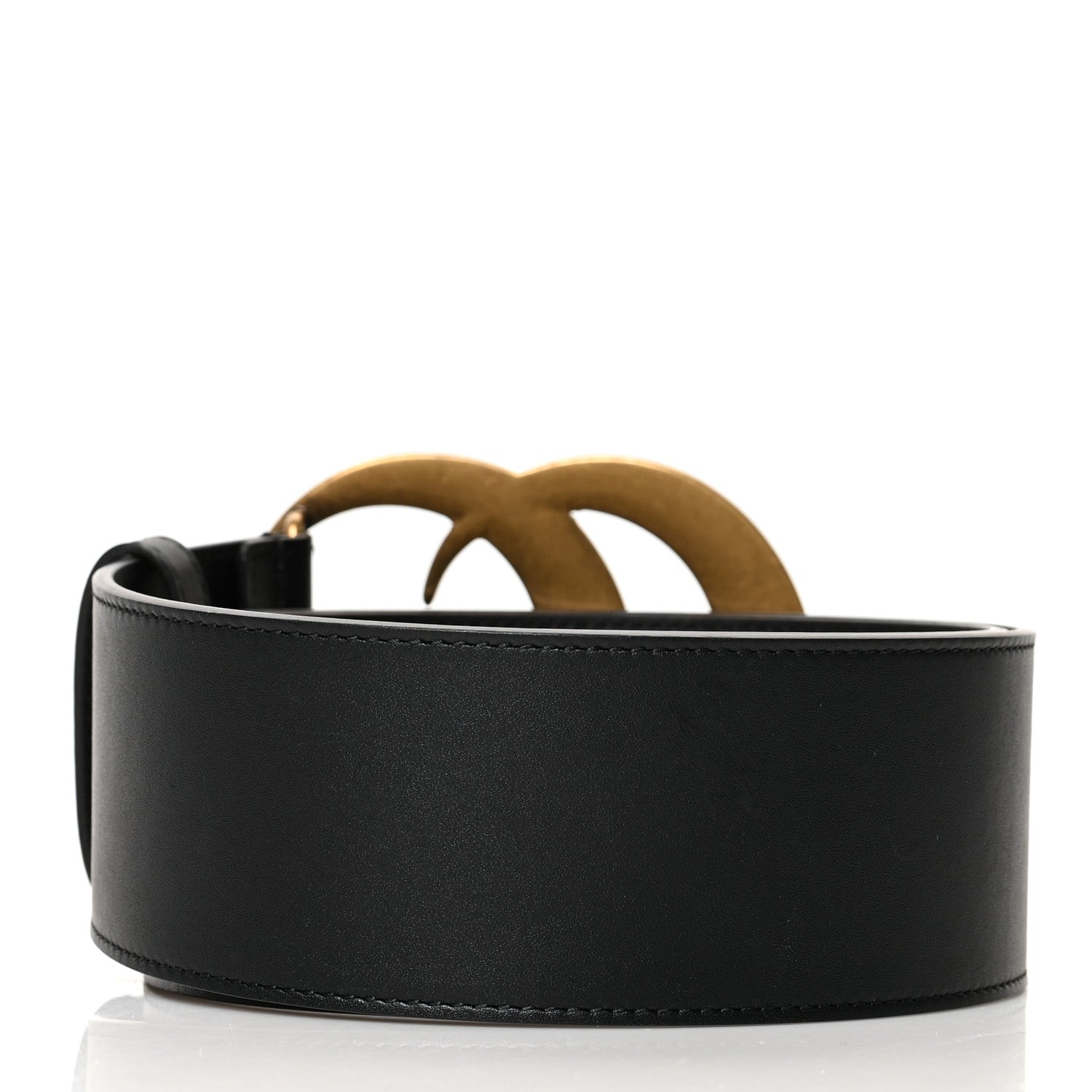 Gucci Calfskin Crystal Double G 55mm Belt 80 32 Black 2 of 5