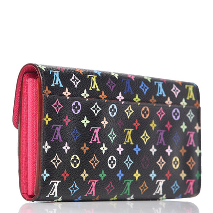 Louis Vuitton Monogram Multicolor Sarah Wallet NM Black Grenade 3 of 9