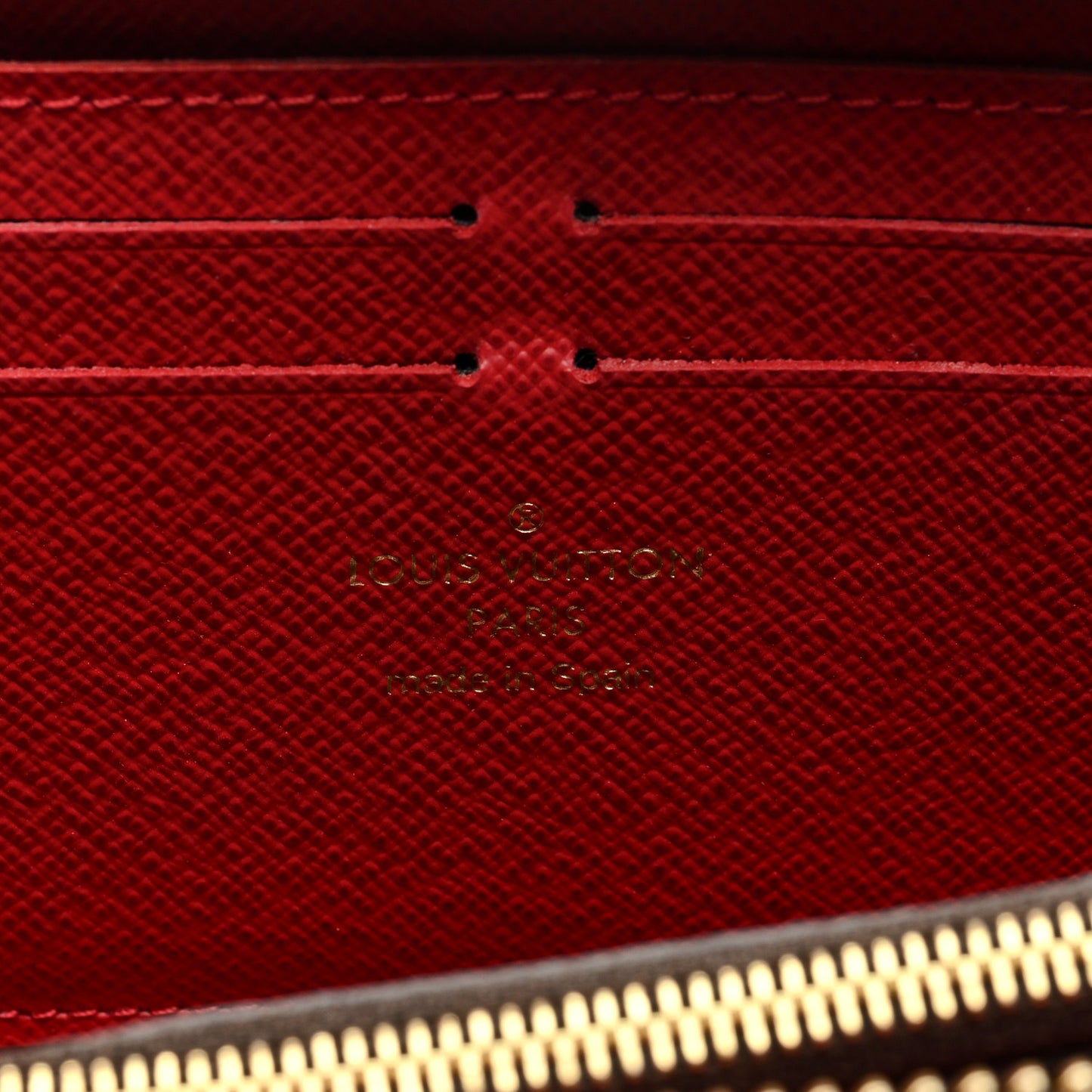 Damier Ebene Clemence Wallet Cherry