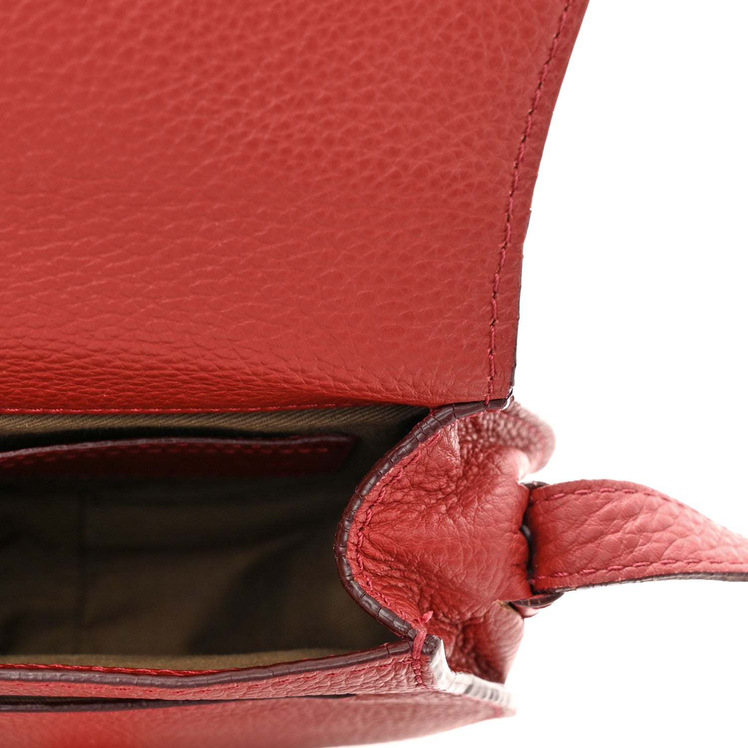 Chloe Grained Calfskin Small Marcie Saddle Bag Sienna Red 10 of 15