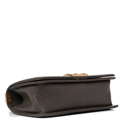 Chanel Caviar Quilted Medium Boy Flap Khaki 4 of 18