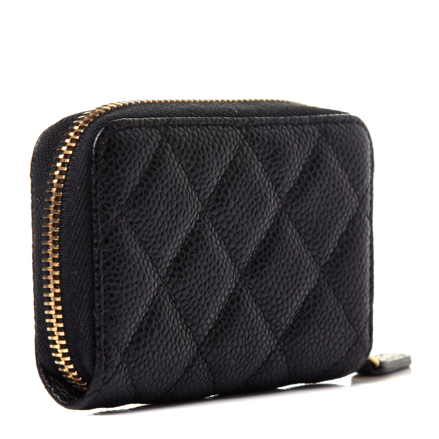 Chanel Caviar Quilted Zip Coin Purse Black 3 of 10