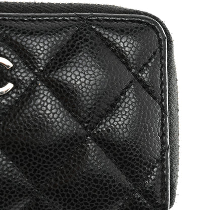 Chanel Caviar Quilted Zipped Key Holder Case Black 7 of 8