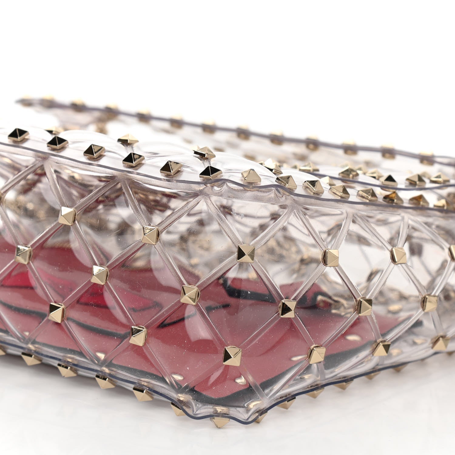 Valentino Garavani PVC Medium Rockstud Spike Shoulder Bag 8 of 9