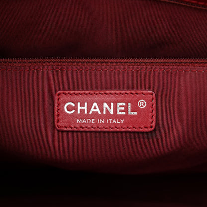 Chanel Caviar Quilted Grand Shopping Tote GST Red 5 of 10