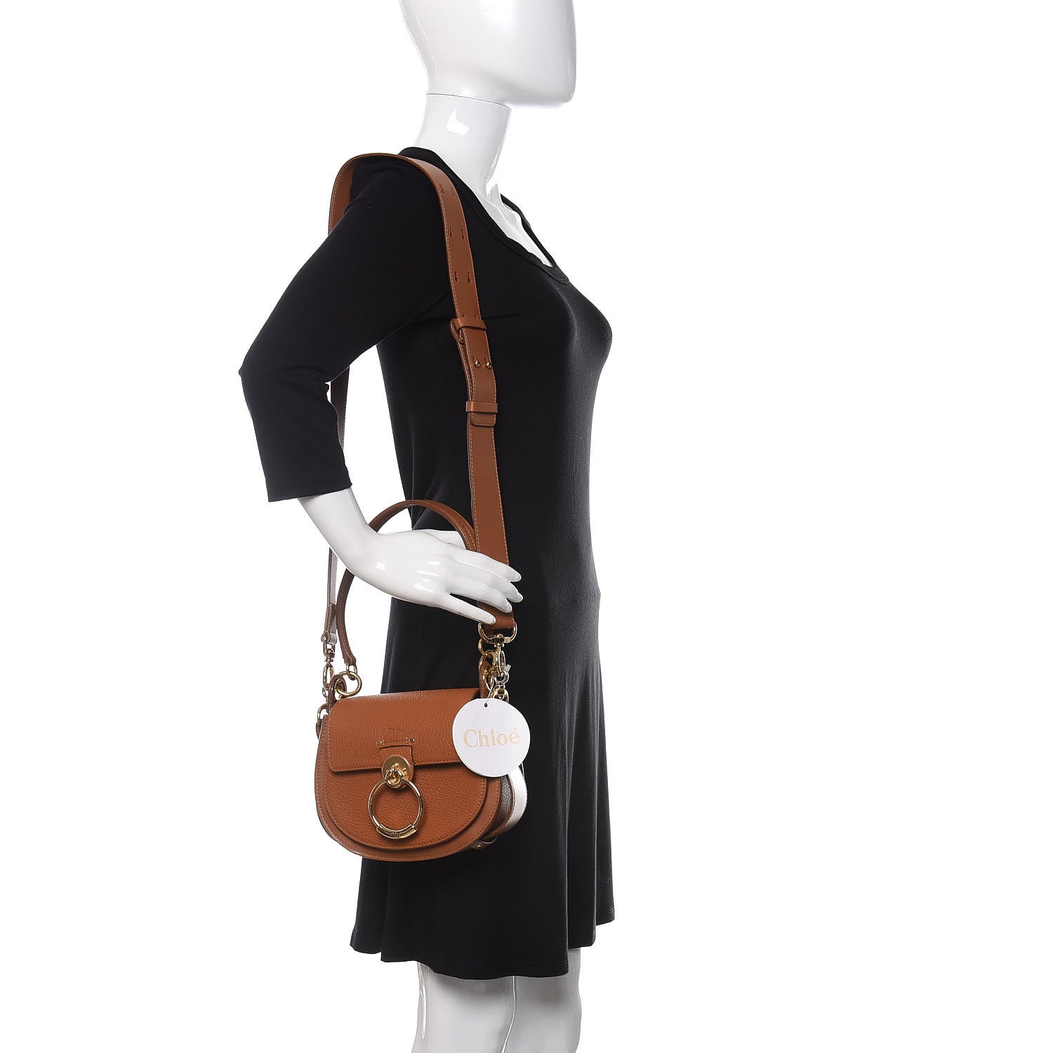 Chloe Calfskin Small Tess Bag Caramel 2 of 9